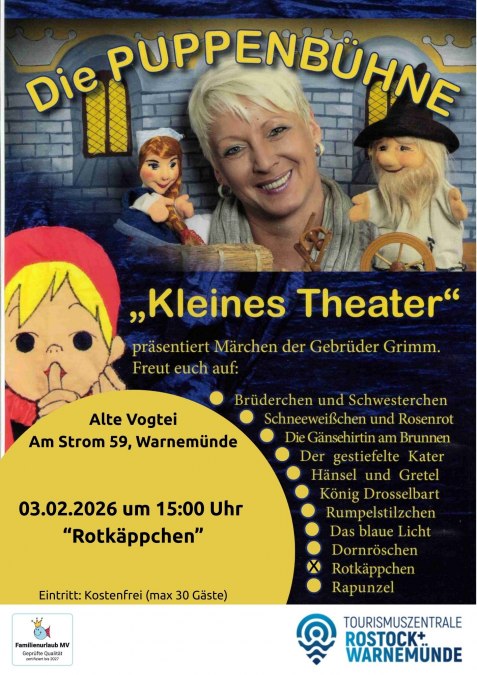 Ulrike Hacker Puppentheater Plakat Rotk&auml;ppchen, &copy; Ulrike Hacker