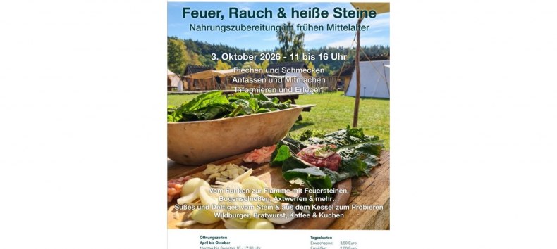 Feuer, Rauch und hei&szlig;e Steine // &copy; Arch&auml;ologisches Freilichtmuseum Gro&szlig; Raden