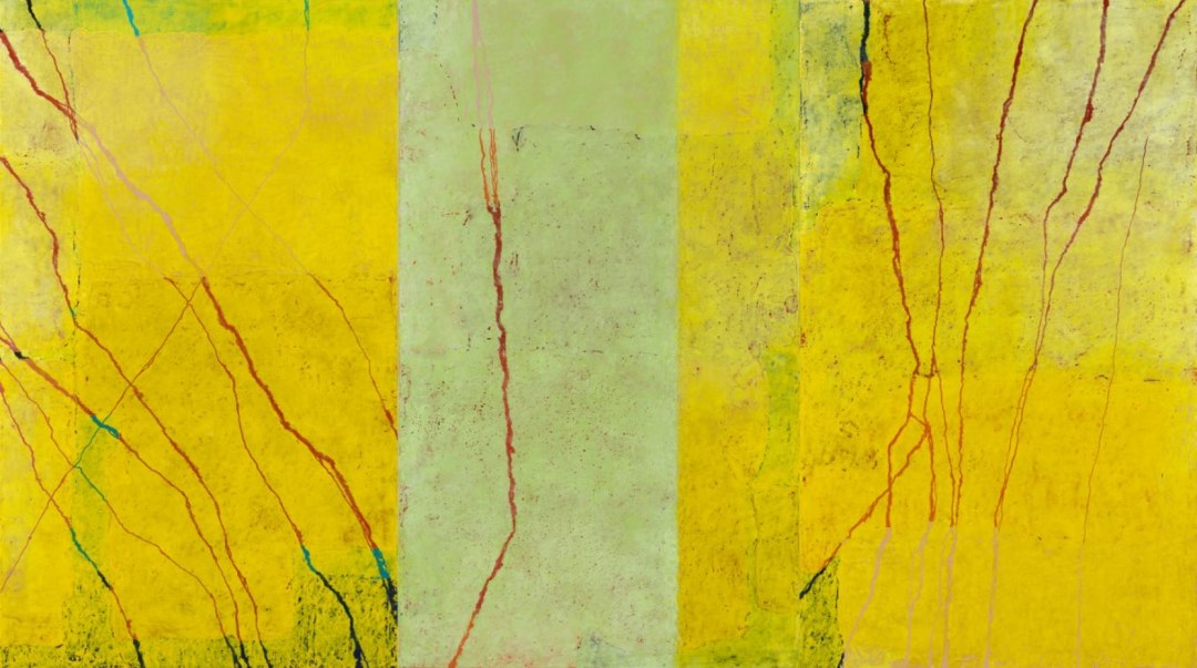 Paco Knöller: Opus 1, H 465 A, H 466 B, H 467 C / 2021, Ölkreide und Lack auf Holz, 168 x 300 x 6 cm, dreiteilig, Sammlung Wemhöner, © Kunstmuseum Ahrenshoop Paco Knöller: Opus 1, H 465 A, H 466 B, H 467 C / 2021, Ölkreide und Lack auf Holz, 168 x 300 x 6 cm, dreiteilig, Sammlung Wemhöner, © Kunstmuseum Ahrenshoop