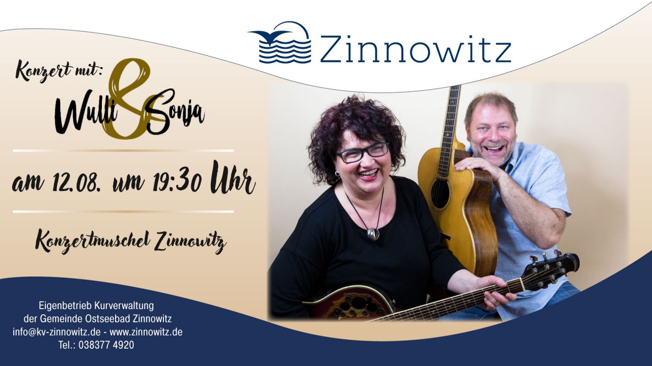 Konzert mit dem Duo "Wulli Wullschl&auml;ger & Sonja Tonn", &copy; Wulli und Sonja Zinnowitz