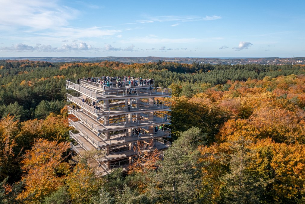 Luftaufnahme, © Erlebnis Akademie AG/Baumwipfelpfad Usedom
