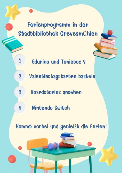 Winterferienprogramm, &copy; Stadtbibliothek Grevesm&uuml;hlen