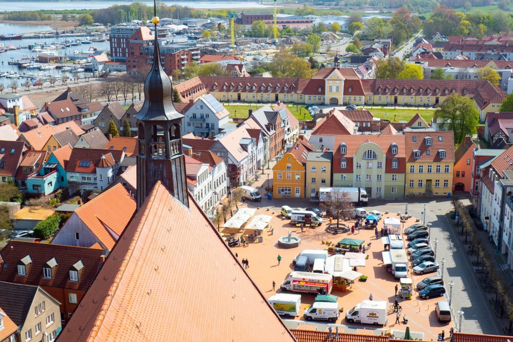 Blick vom Barther Kirchturm, © Arndt Gläser Blick vom Barther Kirchturm, © Arndt Gläser