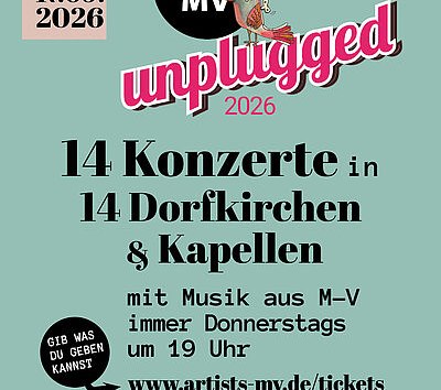Ank&uuml;ndigungsposter zur unplugged Tour // &copy; artists MV