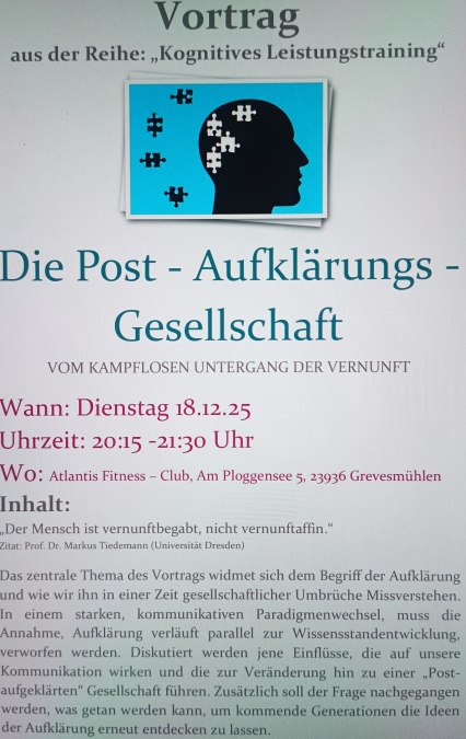 Vortragsaushang, © Thomas Brandt Vortragsaushang, © Thomas Brandt