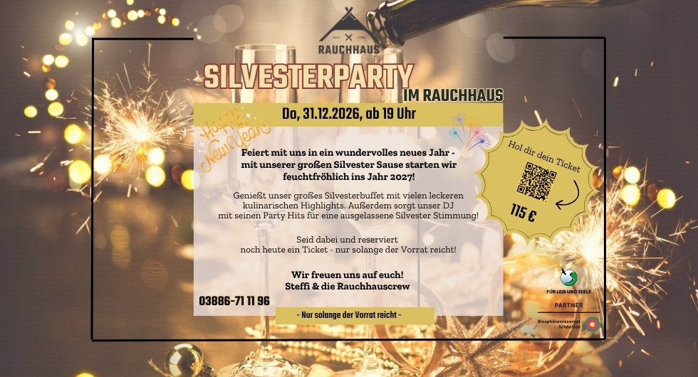 Silvesterparty im Rauchhaus M&ouml;llin // &copy; Rauchhaus M&ouml;llin