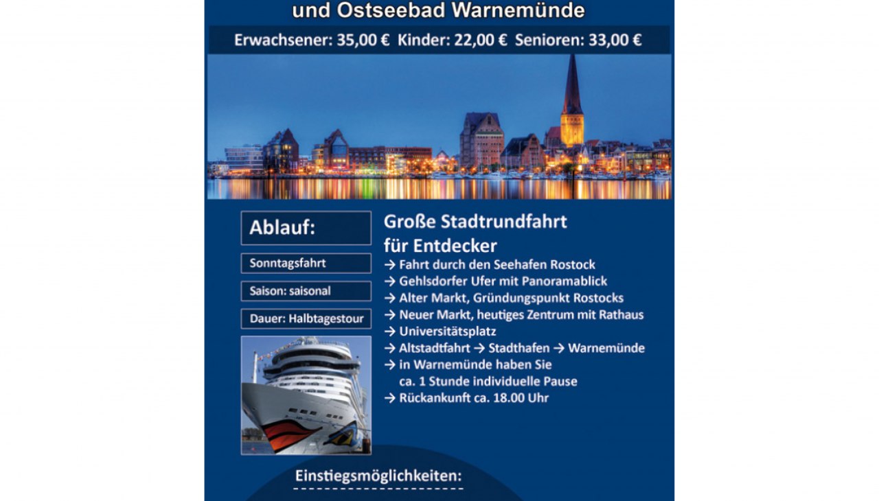 rostock-rundfahrten.de, © rostock-rundfahrten.de / Rostocker Transfer Service rostock-rundfahrten.de, © rostock-rundfahrten.de / Rostocker Transfer Service