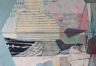 200 x 150 cm, Acryl, Tusche, Farbstift a. LW, 2024 // &copy; Grit Sauerborn