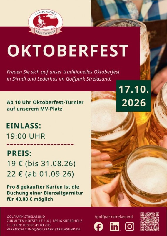 Oktoberfest in het Golfpark Strelasund // © Golfpark Strelasund Oktoberfest in het Golfpark Strelasund // © Golfpark Strelasund