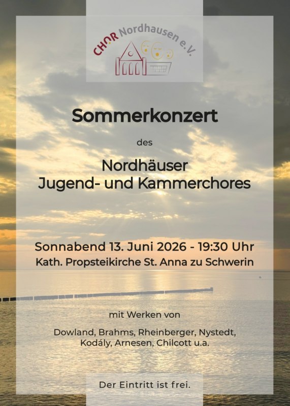 Plakat f&uuml;r das Chorkonzert am 13.06. in Schwerin // &copy; V. Gro&szlig;er