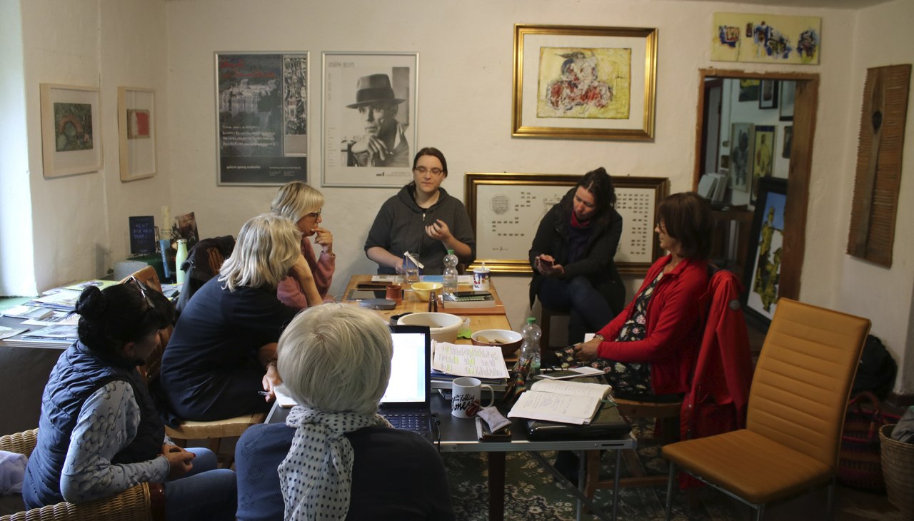 Schreibwerkstatt im Kunsthaus mit Jarmener Autorin Anne Zandt, &copy; Rainer Gra&szlig;muck