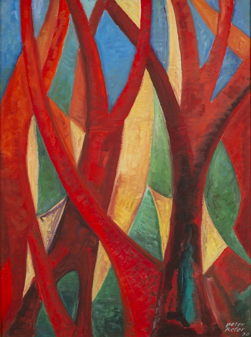 Peter Keler, Bäume im Darß, 1970, Öl auf Leinwand, 80,5 x 60,5 cm, © Ahrenshooper Kunstauktionen/ DAEKVM ART GmbH Peter Keler, Bäume im Darß, 1970, Öl auf Leinwand, 80,5 x 60,5 cm, © Ahrenshooper Kunstauktionen/ DAEKVM ART GmbH