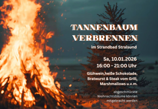 Traditionelles Tannenbaumverbrennen im Strandbad Stralsund, &copy; SIC Stralsunder Innovation Consult