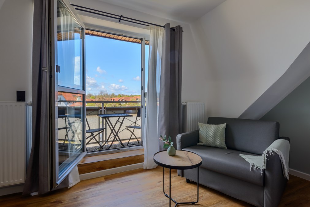 Doppelzimmer mit Balkon, © Landhaus Nienhagen Doppelzimmer mit Balkon, © Landhaus Nienhagen
