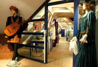 Ein Burgfräulein begrüßt die Besucher im Haffmuseum, © Haffmuseum