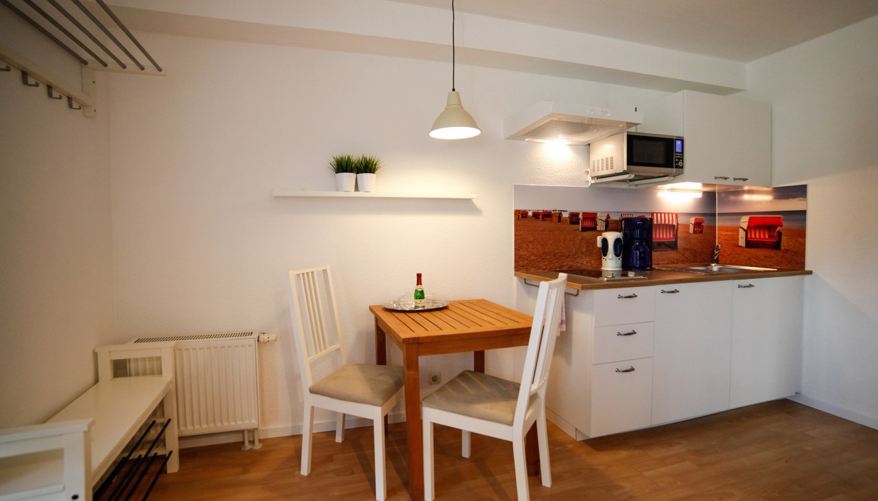 Captain Pahlen Ferienanlage - Terrassen-Appartement Küchenzeile, © Captain Pahlen Ferienanlage