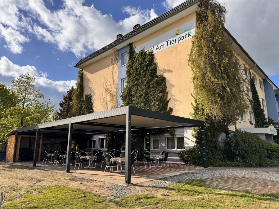 Außenansicht Terrasse, © Hotel_Am_Tierpark_J.Hertzsch Außenansicht Terrasse, © Hotel_Am_Tierpark_J.Hertzsch