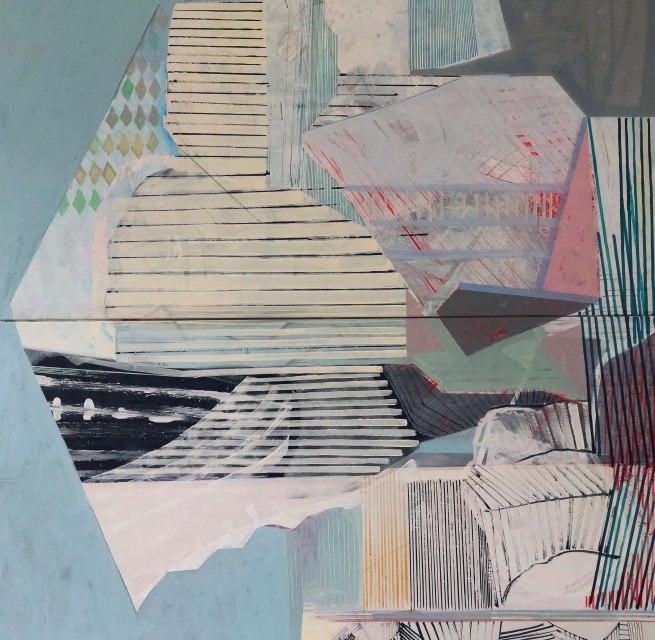 200 x 150 cm, Acryl, Tusche, Farbstift a. LW, 2024 // &copy; Grit Sauerborn