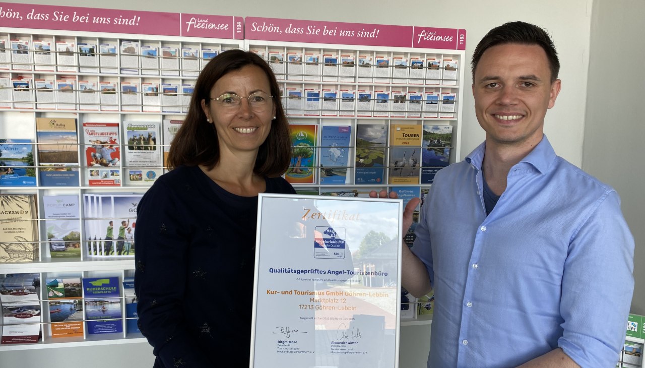 Je kunt hier uitstekend vissen bij Land Fleesensee, © Kur- und Tourismus GmbH Göhren-Lebbin Je kunt hier uitstekend vissen bij Land Fleesensee, © Kur- und Tourismus GmbH Göhren-Lebbin