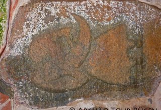 Svantevit steen in de kerk van Altenkirchen, © Archäo Tour Rügen Svantevit steen in de kerk van Altenkirchen, © Archäo Tour Rügen