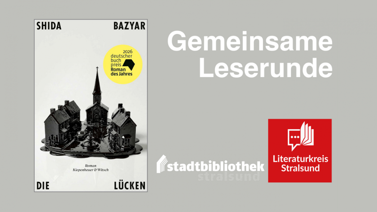 Das Buchcover ist abgebildet.
Ein schwarz-farbenes Dorf wird gezeigt. // © Literaturkreis Stralsund Das Buchcover ist abgebildet.
Ein schwarz-farbenes Dorf wird gezeigt. // © Literaturkreis Stralsund
