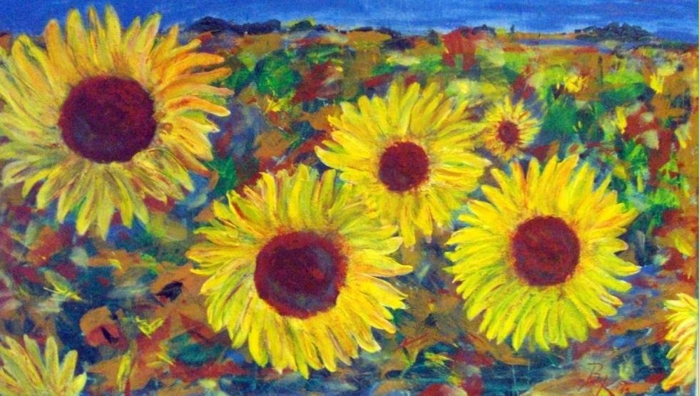 Landschaft mit Sonnenblumen, &copy; Britta Kaping
