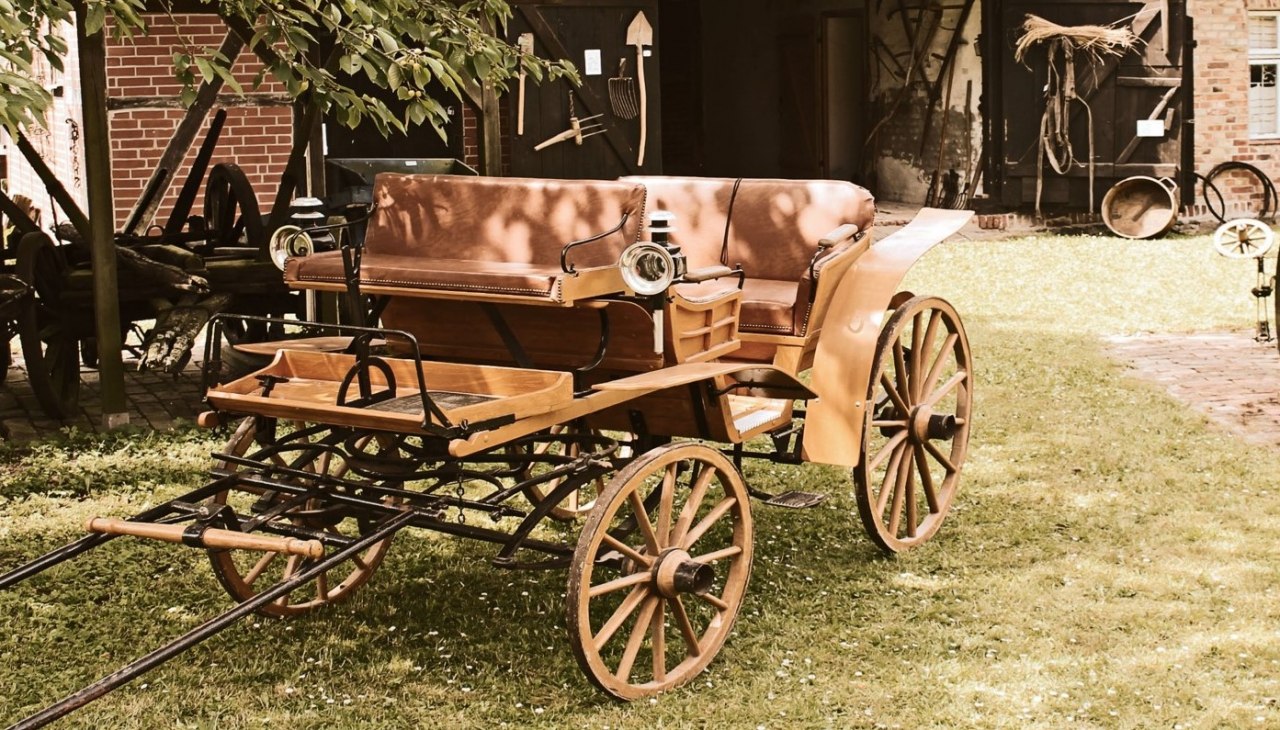 Hof mit Kutsche, © Heimatverein Lieper Winkel e.V. Hof mit Kutsche, © Heimatverein Lieper Winkel e.V.