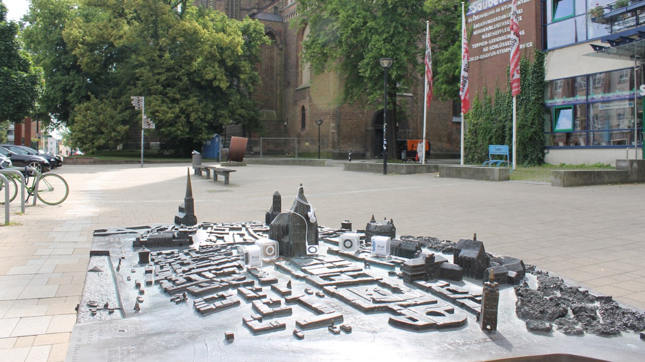 Das Altstadt-Modell der Rostocker Innenstadt // © TZRW Das Altstadt-Modell der Rostocker Innenstadt // © TZRW