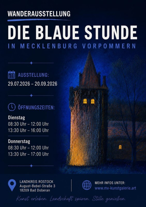 Affiche voor de reizende tentoonstelling // © Eigenes Werk; MV-Kunst Galerie am Mammutbaum Affiche voor de reizende tentoonstelling // © Eigenes Werk; MV-Kunst Galerie am Mammutbaum