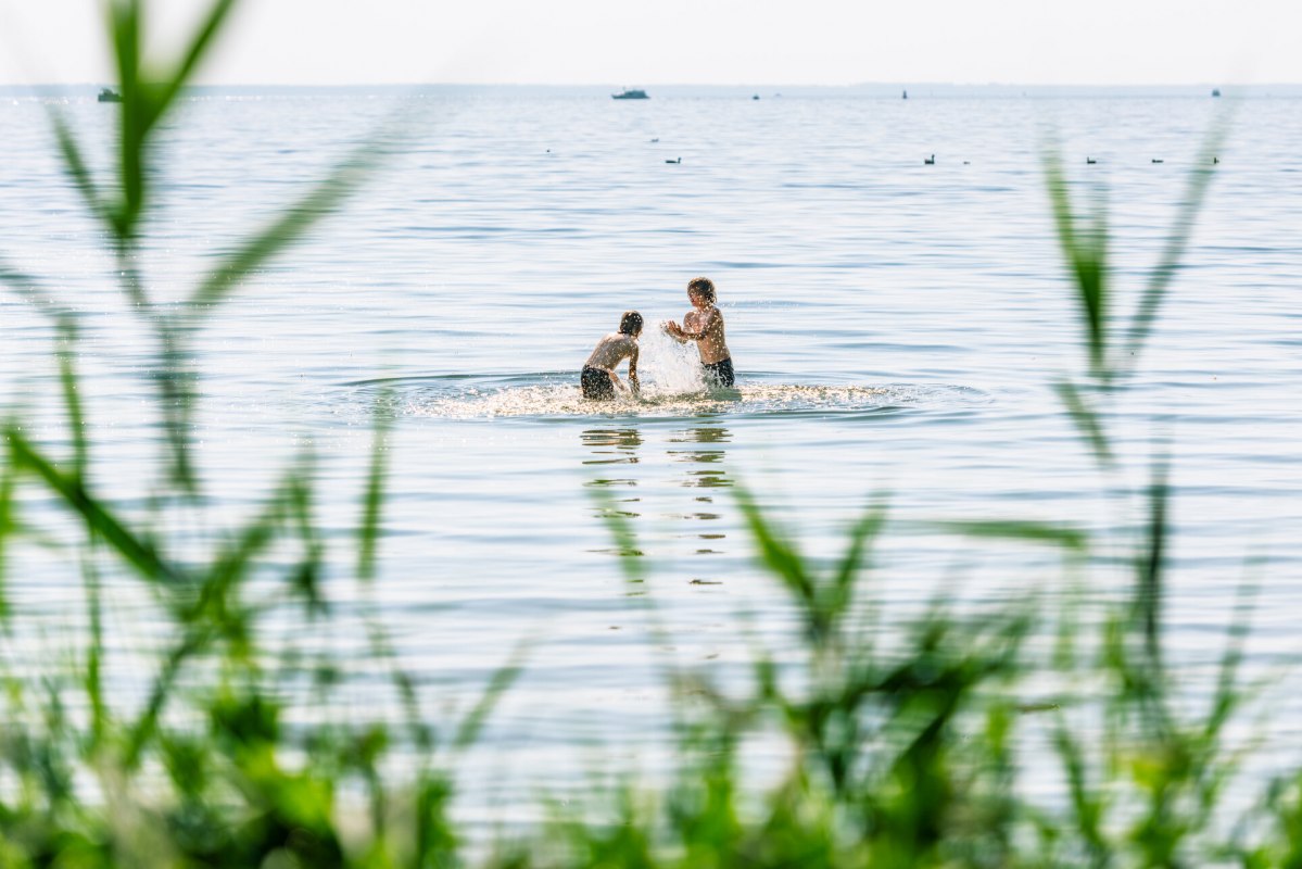 Badespa&szlig; am Klinker M&uuml;ritzufer // &copy; TMV/Tiemann