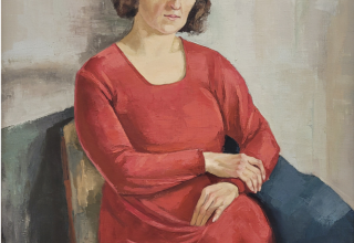 Frau im roten Kleid von Hedwig Holtz-Sommer, &copy; Galerie im Kloster