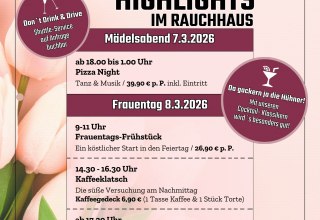 Wir feiern den Frauentag im Rauchhaus, &copy; Rauchhaus M&ouml;llin