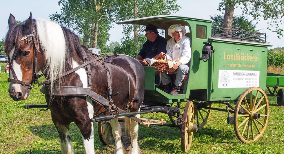 Ein historischer Bäckerwagen // © Freilichtmuseum Klockenhagen Ein historischer Bäckerwagen // © Freilichtmuseum Klockenhagen