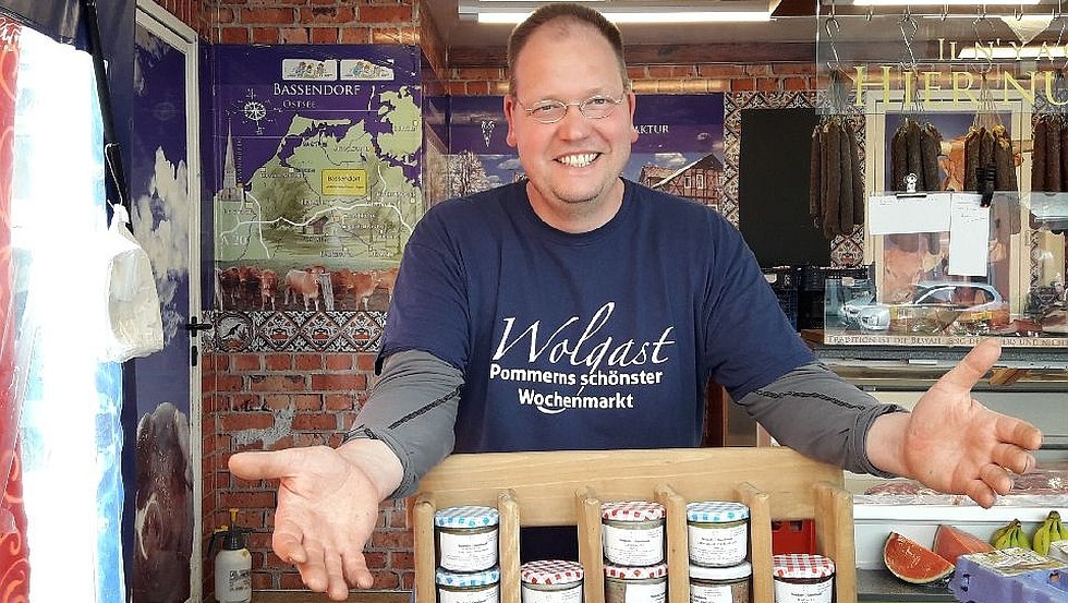 Auf dem Wochenmarkt., &copy; Landurlaub M-V