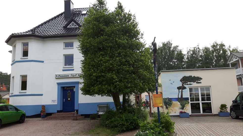 Außenansicht der Pension Idyll // © Bärbel Ahrens Außenansicht der Pension Idyll // © Bärbel Ahrens