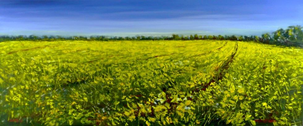 &Ouml;l auf Leinwand/ 2019/ 170 x 70 cm // &copy; Matthias Heinz