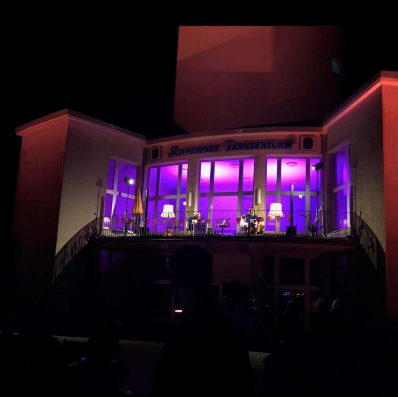 Balkon am Schweriner Fernsehturm, &copy; LGE-MV