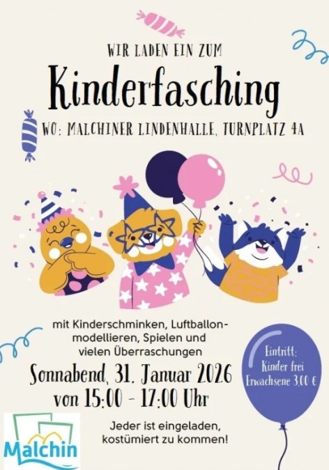 Kinderfasching in Malchin, &copy; Stadt Malchin