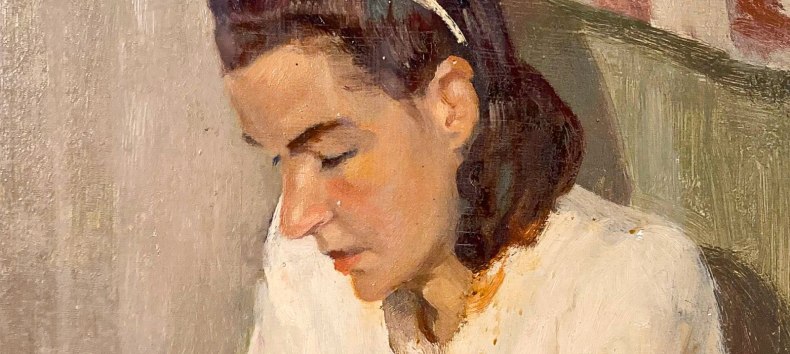 Hedwig Holtz-Sommer, Portr&auml;t, 1946,&Ouml;lmalerei // &copy; &copy; Familie Vormelker,Foto Dr. Ricarda Swoboda