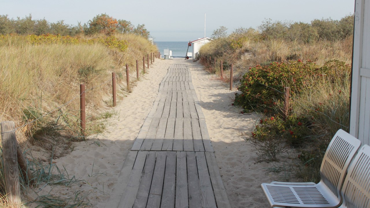 Barrierefreier Strandaufgang 18 in Warnemünde // © TZRW Barrierefreier Strandaufgang 18 in Warnemünde // © TZRW