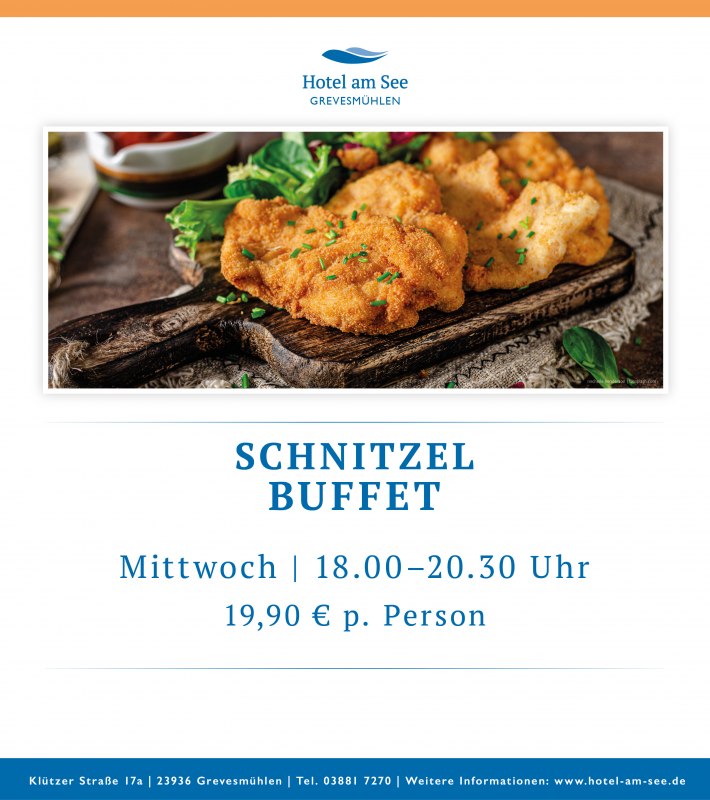Krokant gepaneerde schnitzel op een bord, met gebakken aardappeltjes en frisse bijsla, smakelijk geserveerd. // © spreepiraten® Krokant gepaneerde schnitzel op een bord, met gebakken aardappeltjes en frisse bijsla, smakelijk geserveerd. // © spreepiraten®
