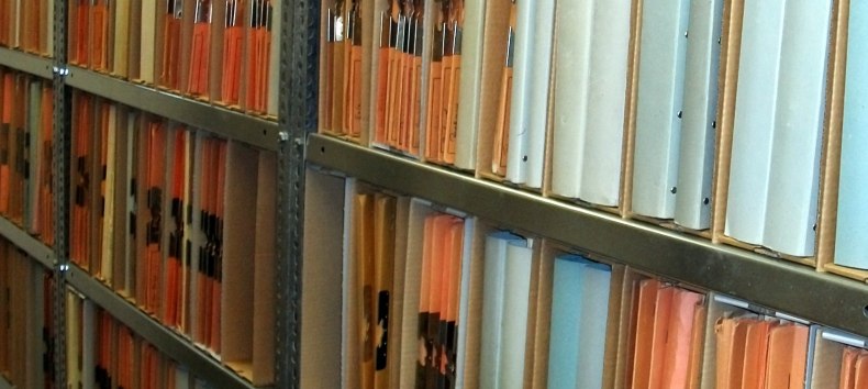 Stasi-Unterlagen im Regal // &copy; Bundesarchiv/Stasi-Unterlagen-Archiv