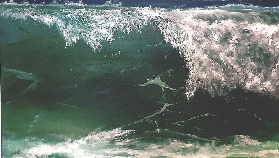 Welle, Acryl auf Leinwand, &copy; Ingo Fuhrmann