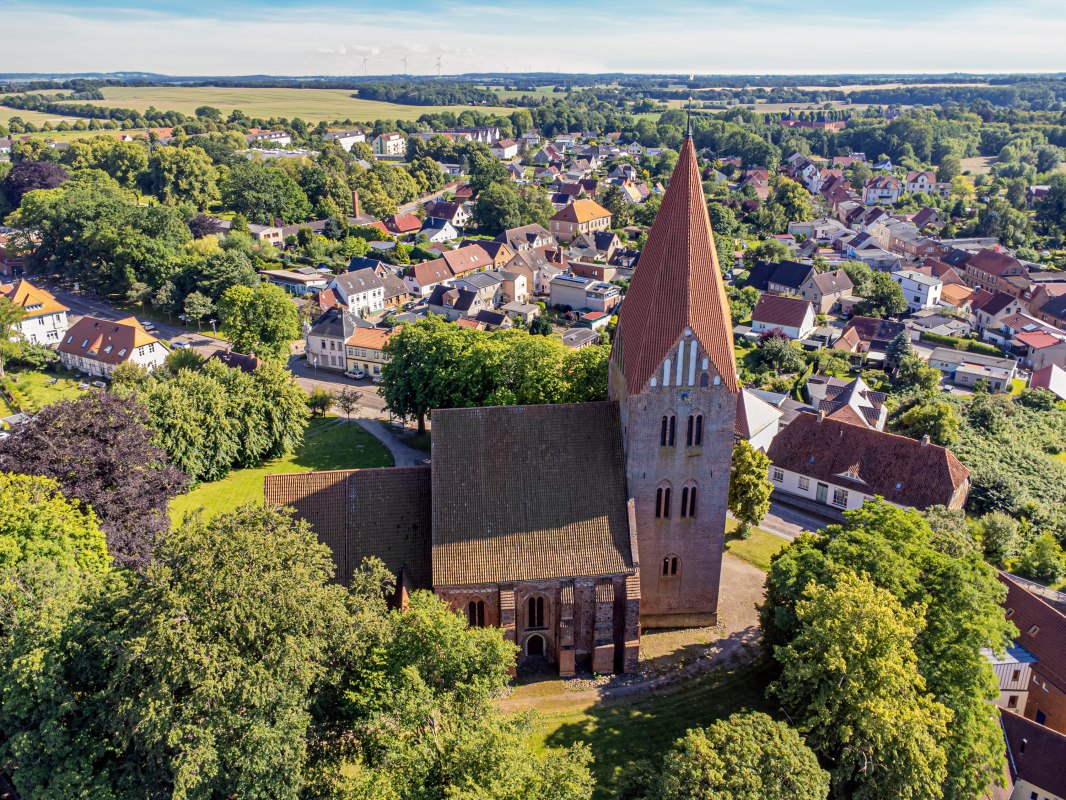 Blick auf die Schloßstadt Klütz von oben, © Stadt Klütz Blick auf die Schloßstadt Klütz von oben, © Stadt Klütz