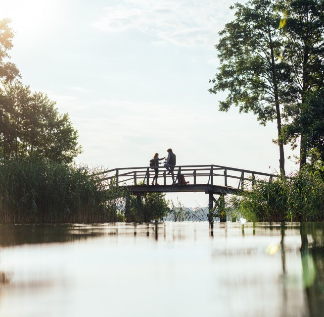 Wandern im Biosph&auml;renreservat Schaalsee beim Sonnenaufgang // &copy; MV-T/G&auml;nsicke