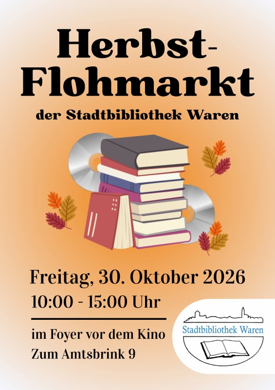 Kommen Sie gern zum stöbern vorbei! // © Stadtbibliothek Waren Kommen Sie gern zum stöbern vorbei! // © Stadtbibliothek Waren