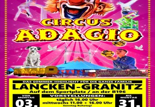 Circus Adagio Plakat Lancken-Granitz 2026 // &copy; Circus Adagio