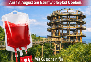 Blutspende-Aktion des Deutschen Roten Kreuzes am Baumwipfelpfad Usedom // &copy; Erlebnis Akademie AG/Baumwipfelpfad Usedom