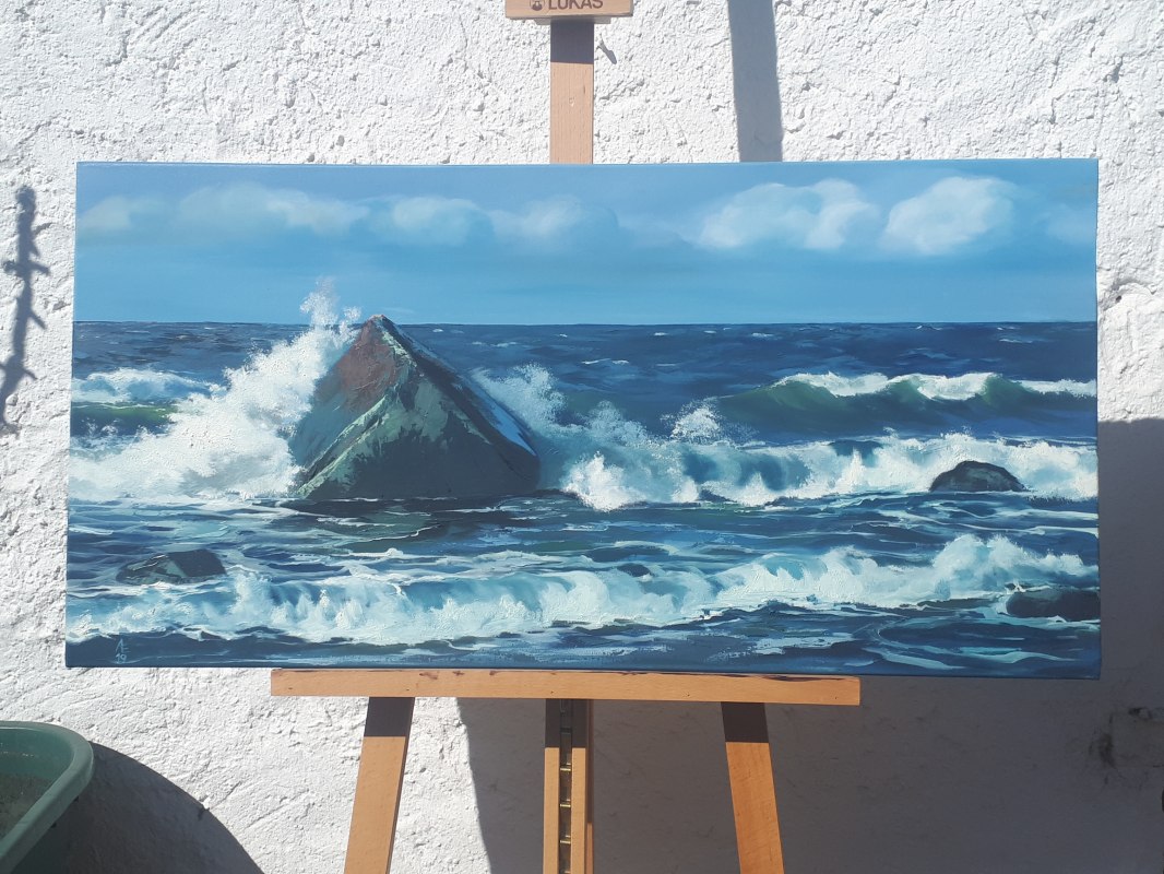 Und hier ein Ölbild mit einem Motiv der Insel. // © Anja Gehrke Und hier ein Ölbild mit einem Motiv der Insel. // © Anja Gehrke