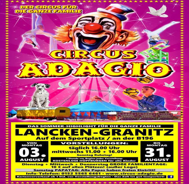 Circus Adagio Plakat Lancken-Granitz 2026 // © Circus Adagio Circus Adagio Plakat Lancken-Granitz 2026 // © Circus Adagio